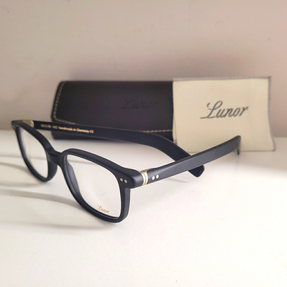 New Lunor Eyeglasses A6 245 with case & cloth - Picture 1 of 4